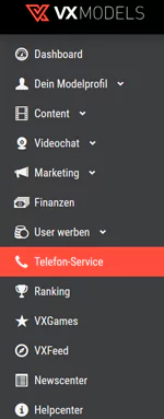 Geld verdienen mit Telefonsex ohne Cam, beantrage deine 0900er Nummer im VXModel Account